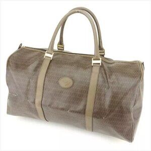 Mario Valentino Boston bag Brown Gold PVC leather Woman Authentic